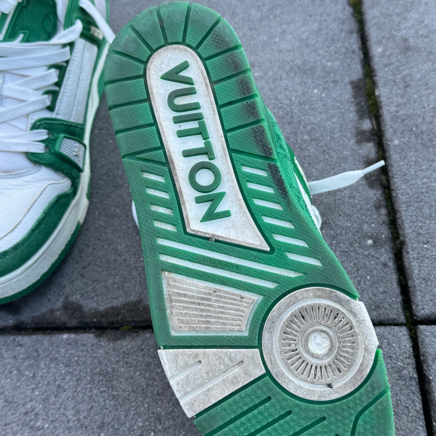 Louis Vuitton LV Trainer Monogram green and white