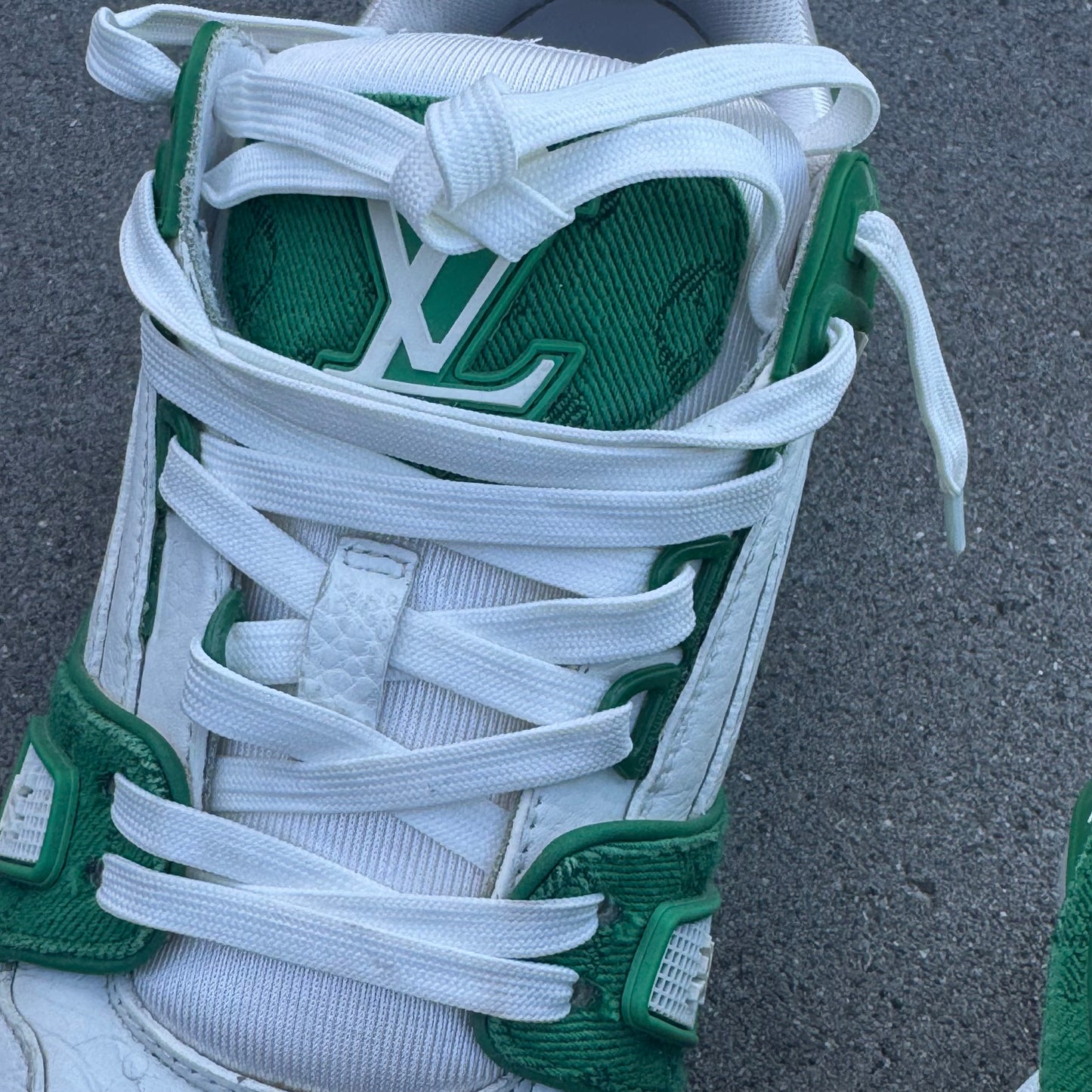 Louis Vuitton LV Trainer Monogram green and white