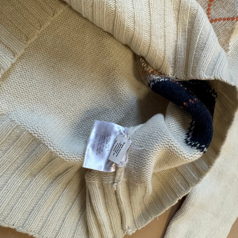 Detailansicht: Sourced limited accessories and clothes La Martina vintage knitted wool zip-up – Logo, Nähte oder Material
