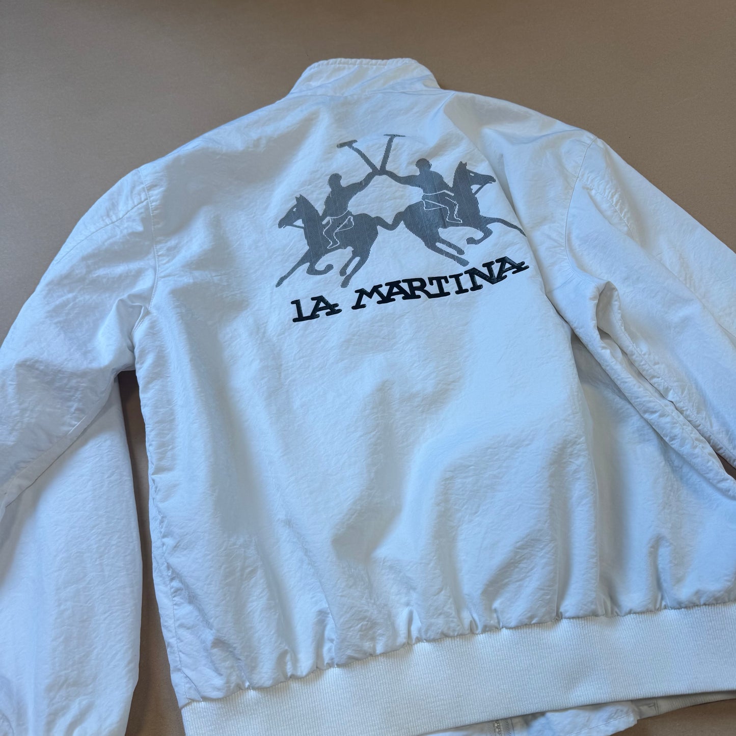 La Martina Buenos Aires white rain jacket