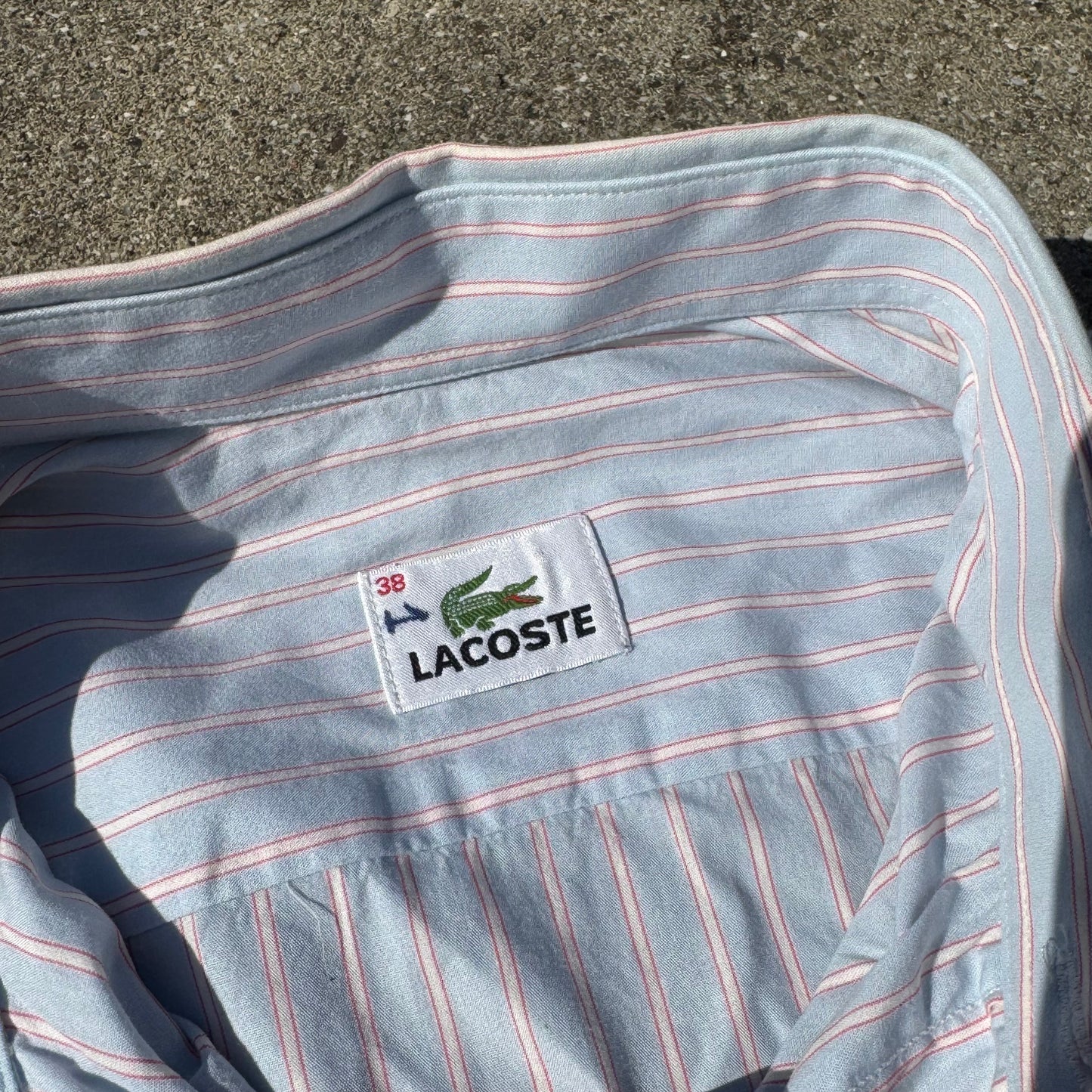 Lacoste vintage striped chemise shirt
