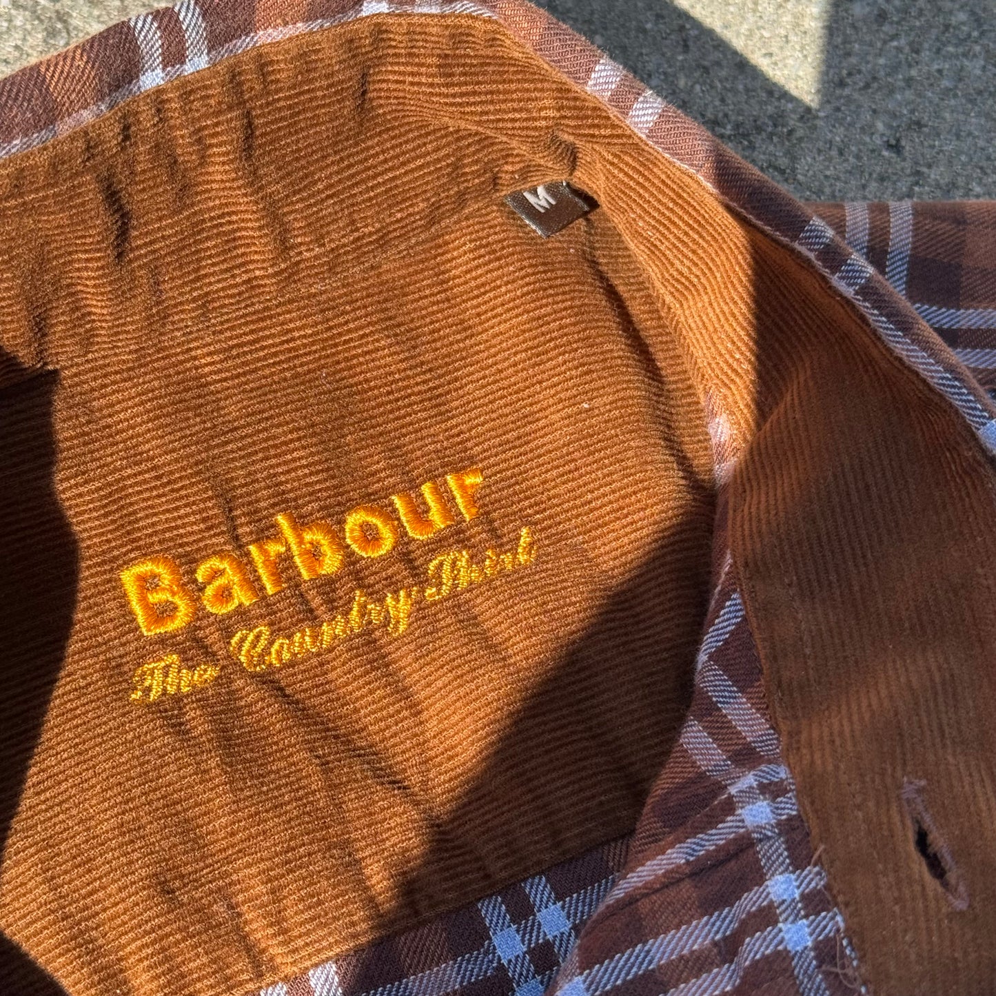 Barbour vintage checkered brown shirt