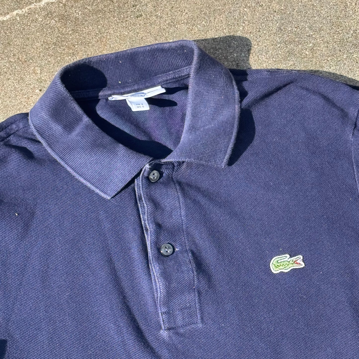 Lacoste vintage navy blue longsleeve polo