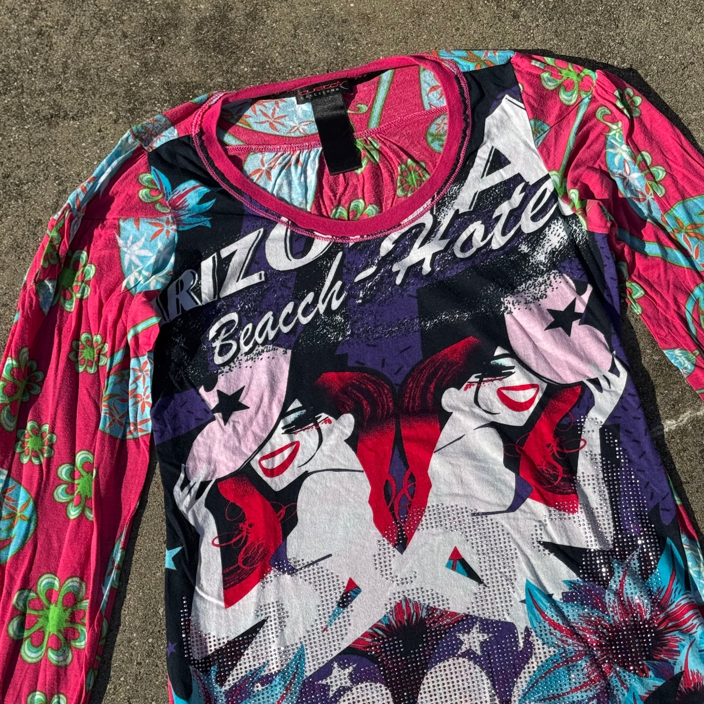 Custo Barcelona "Beach Hotel" Y2K longsleeve
