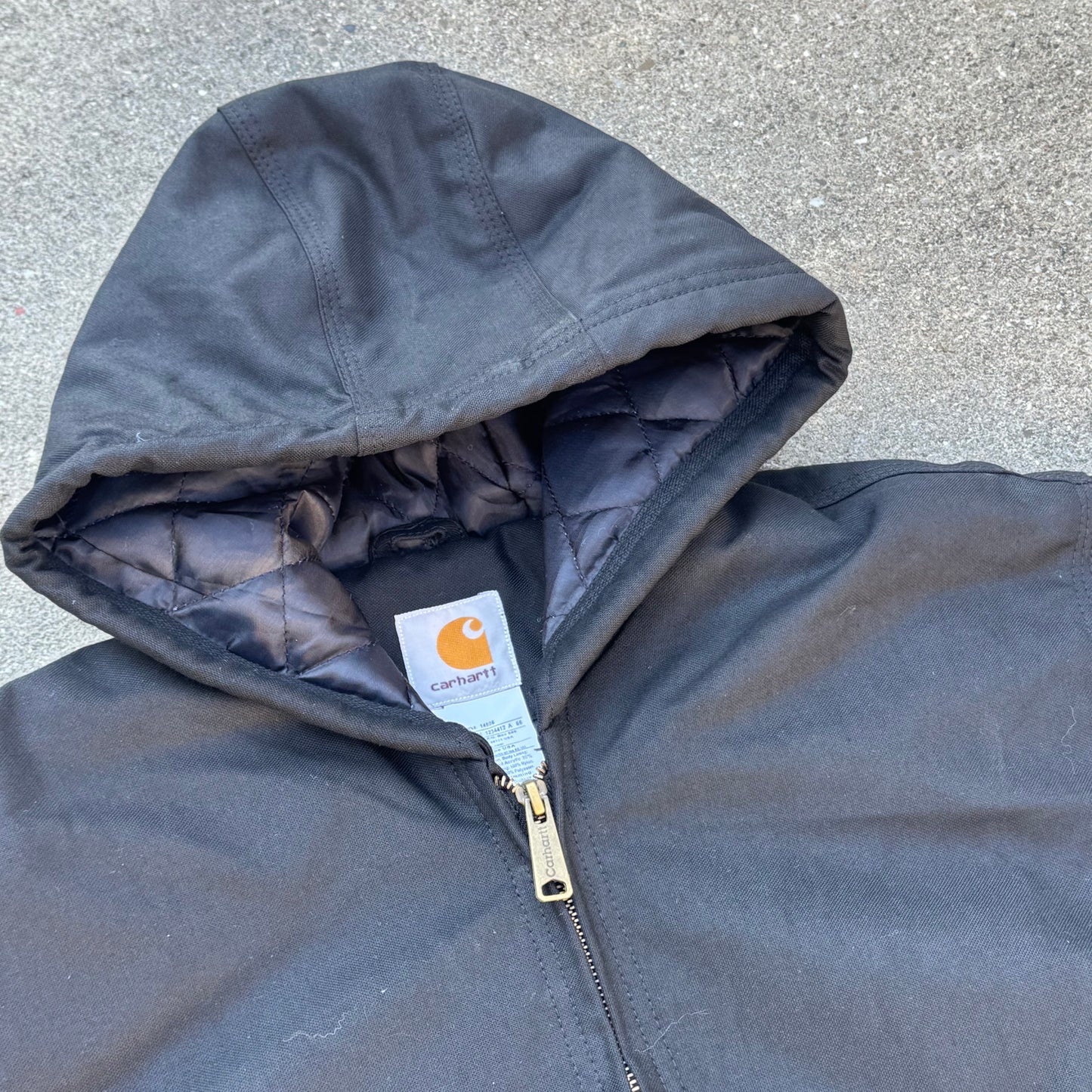 Carhartt Union Labor black hooded jacket
