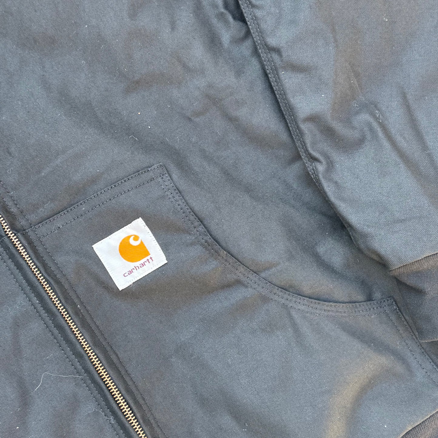 Carhartt Union Labor black hooded jacket