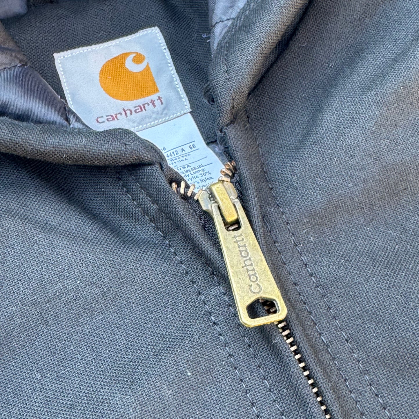 Carhartt Union Labor black hooded jacket