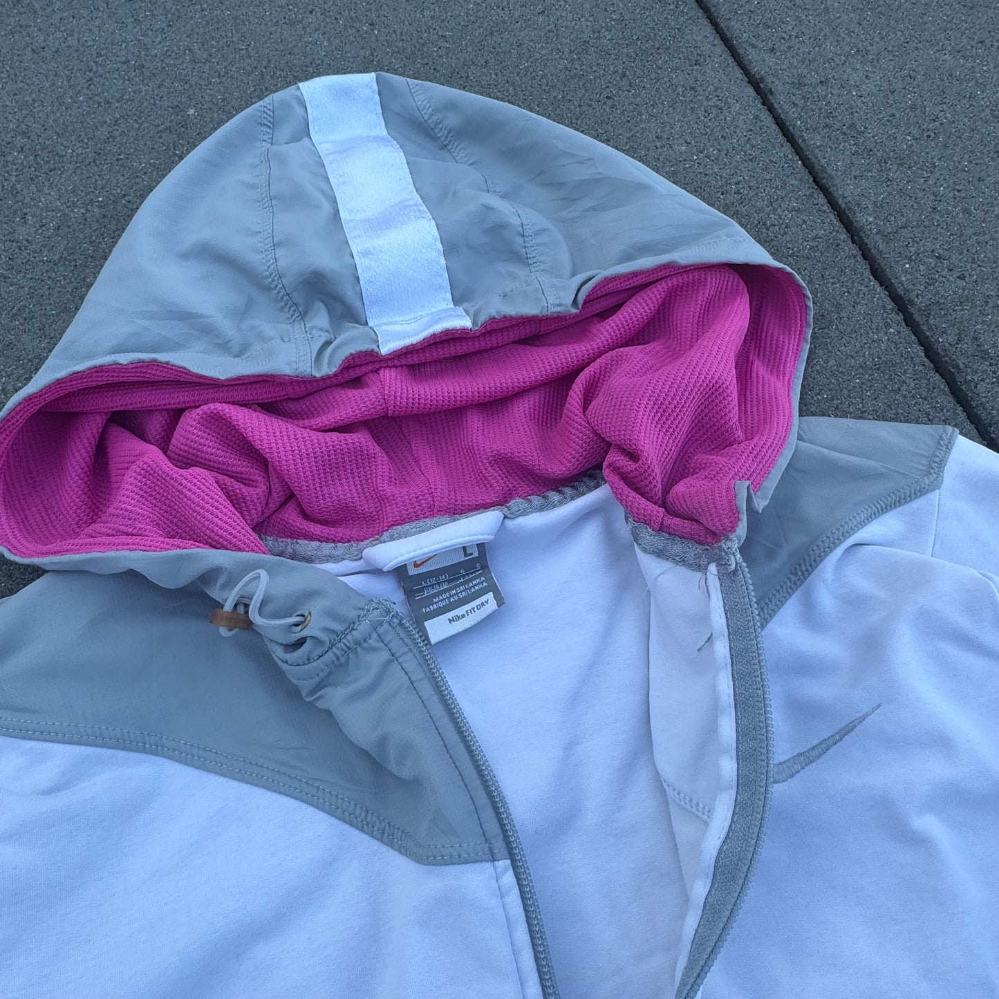 Nike white sportswear track jacket