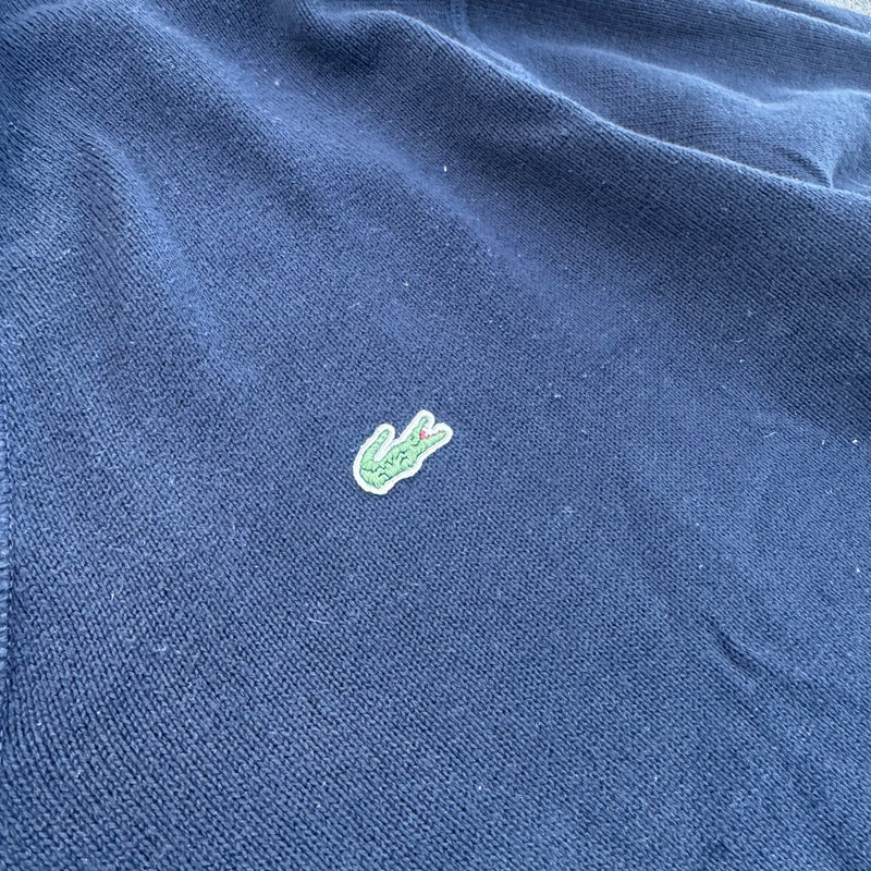 Detailansicht: Sourced limited accessories and clothes Lacoste classic retro knitted sweatshirt – Logo, Nähte oder Material