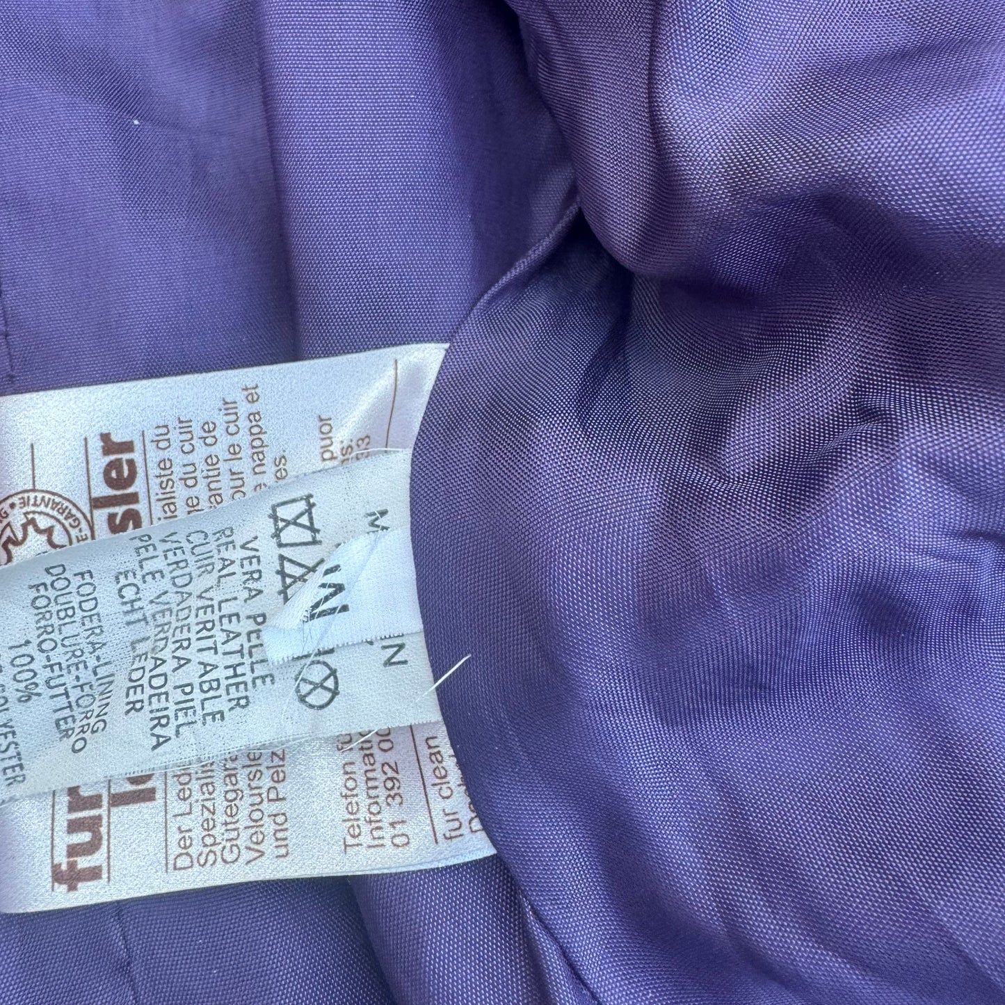 Leonardo purple designer genuine leather jacket