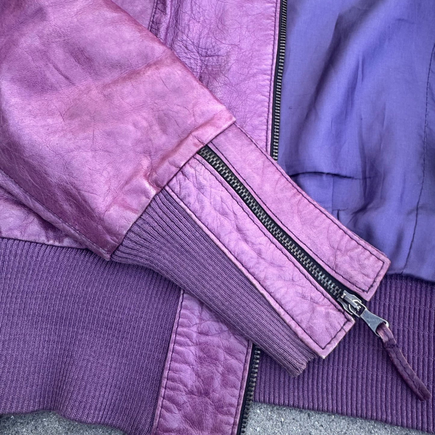 Leonardo purple designer genuine leather jacket