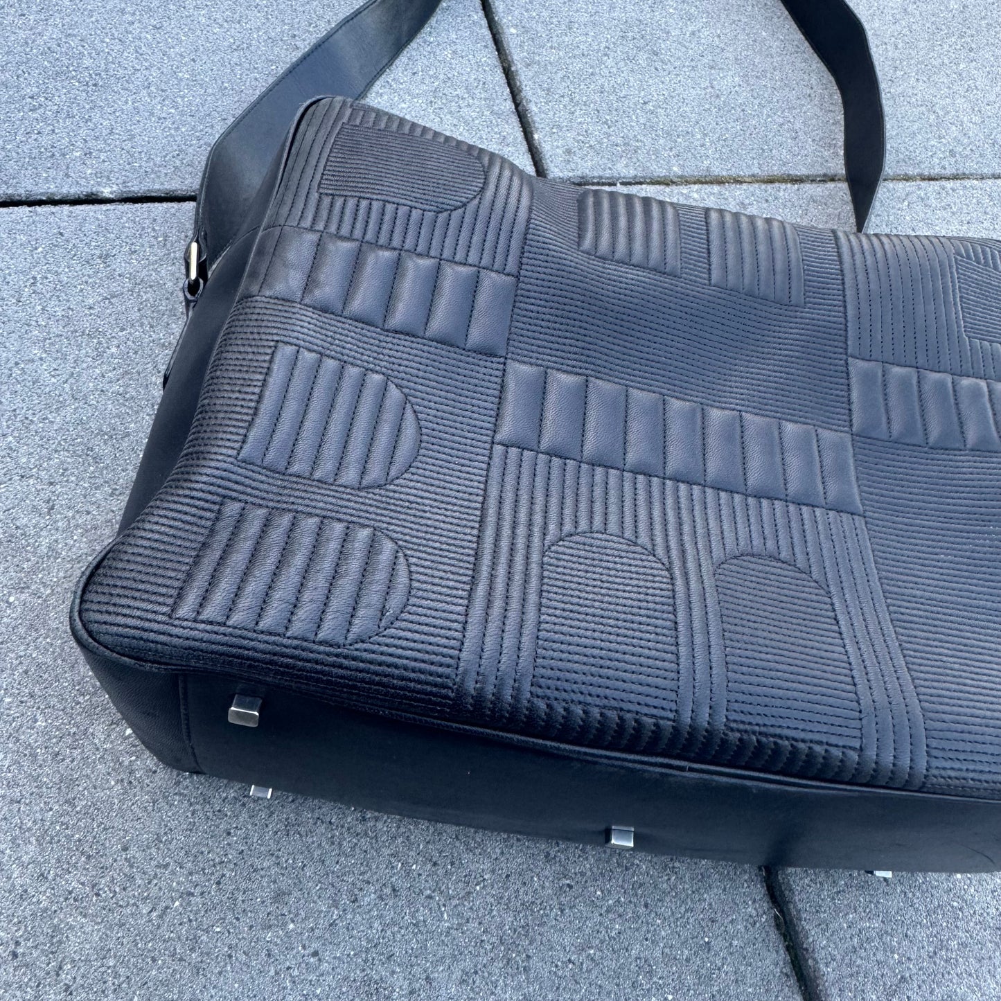 Bally vintage 90s leather messenger bag