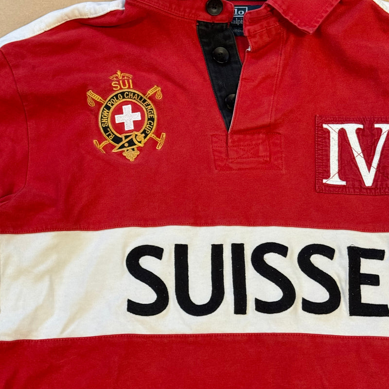 Detailansicht: Sourced limited accessories and clothes Polo Ralph Lauren Suisse Snow Polo longsleeve – Logo, Nähte oder Material