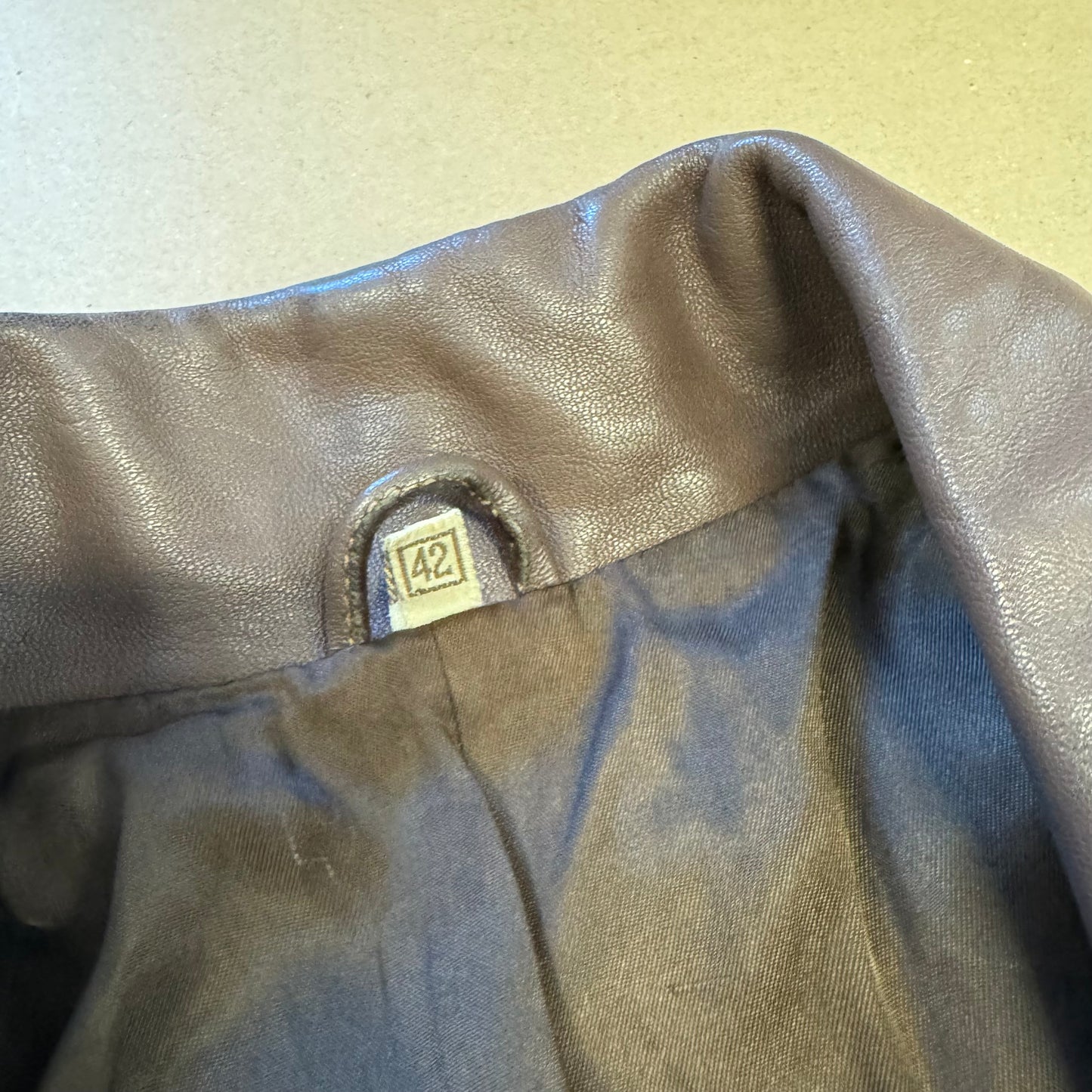 Genuine Leather vintage coat