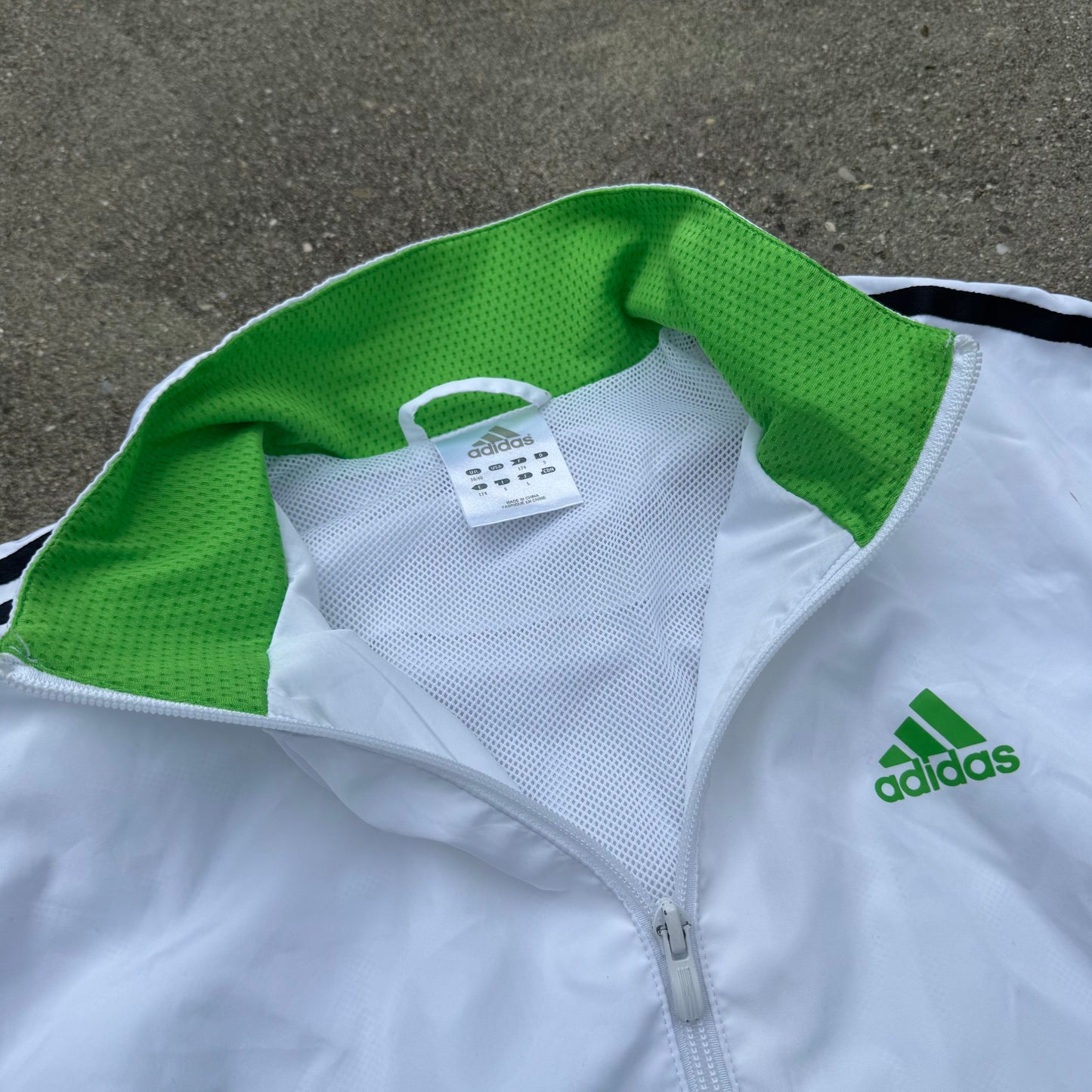 Adidas retro white sportswear track jacket