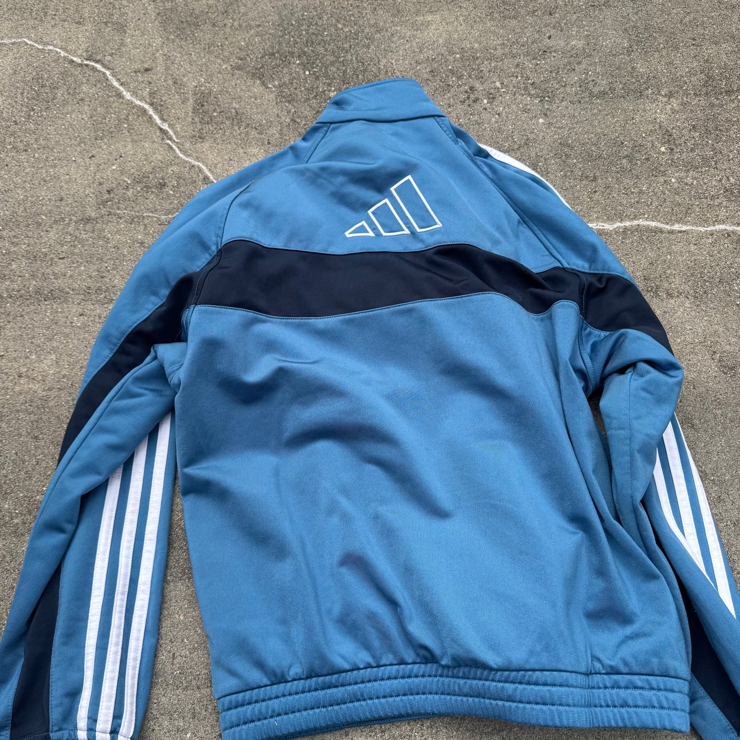 Adidas vintage 90s blue track jacket