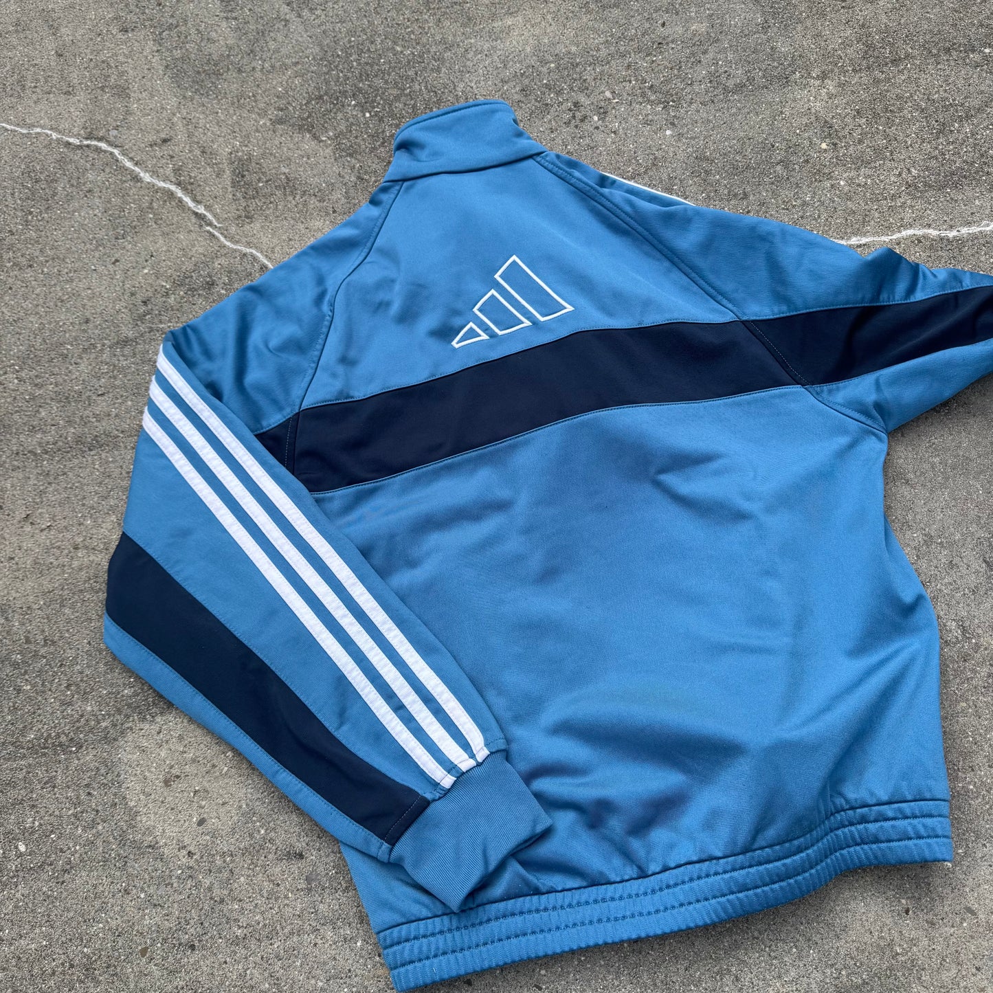 Adidas vintage 90s blue track jacket