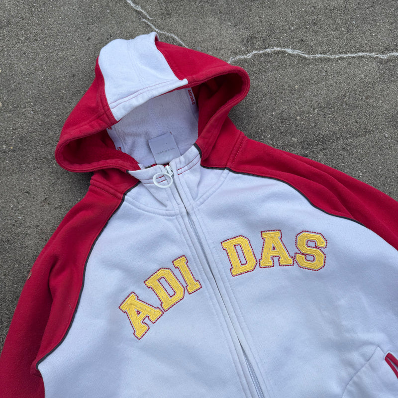 Detailansicht: Sourced limited accessories and clothes Adidas 90s vintage zip-up jacket – Logo, Nähte oder Material