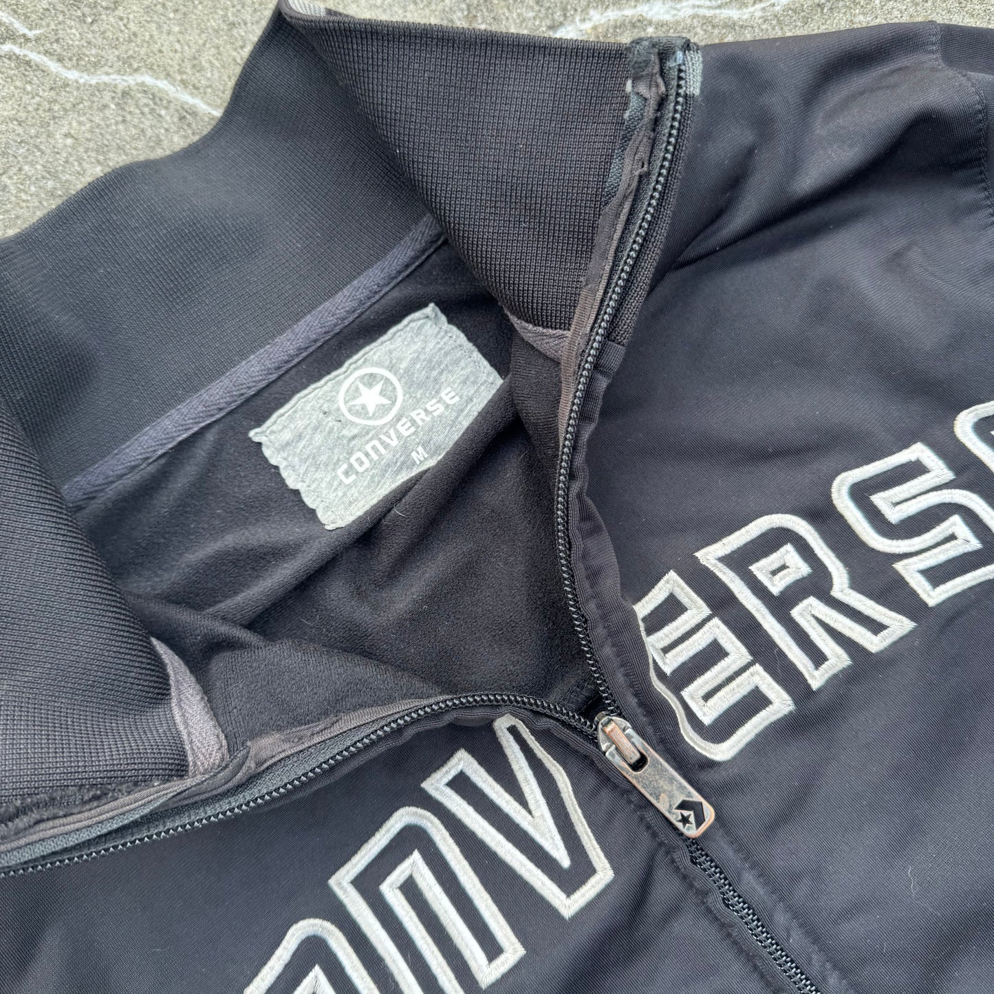Converse retro vintage black track jacket