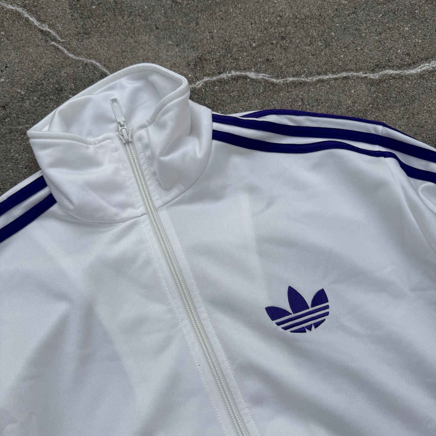 Adidas Y2K retro white track jacket