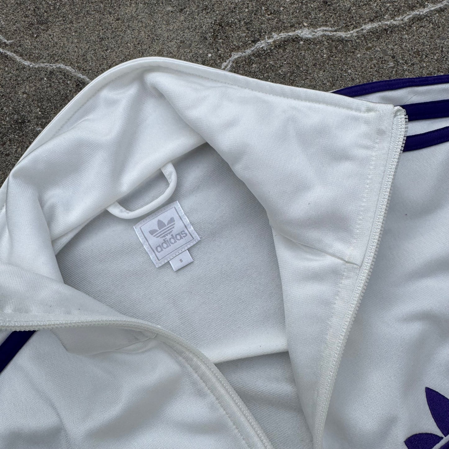 Adidas Y2K retro white track jacket