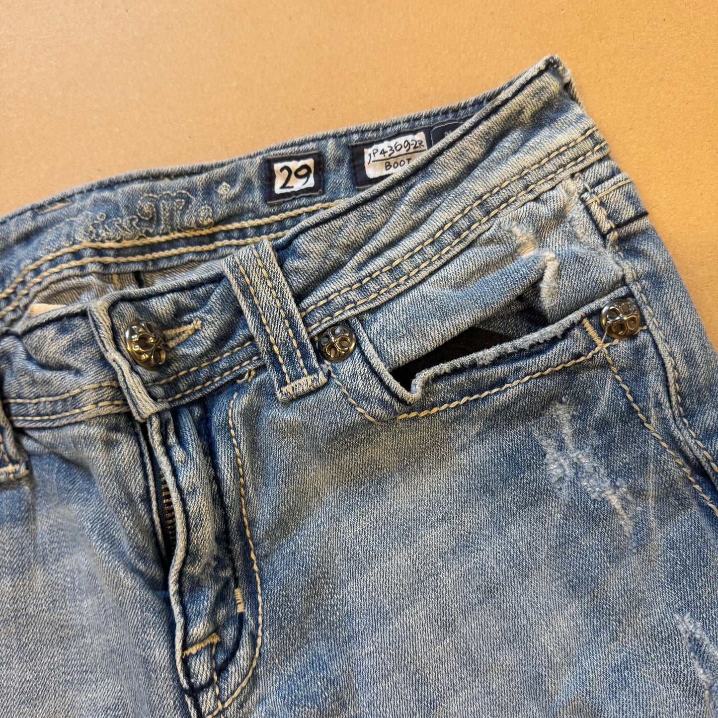 Miss Me ripped wide leg jeans used