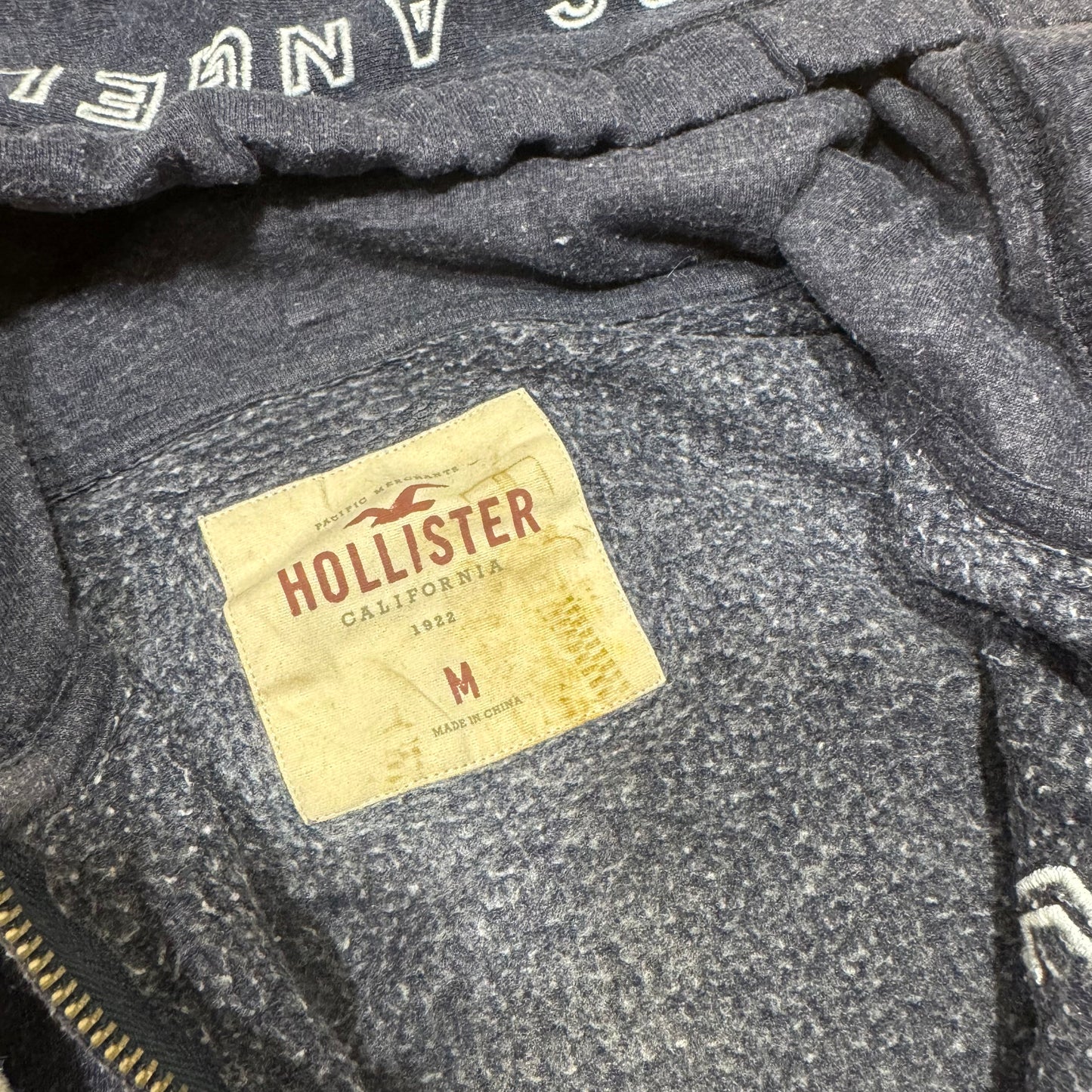 Hollister Los angeles navy y2k zip hoodie
