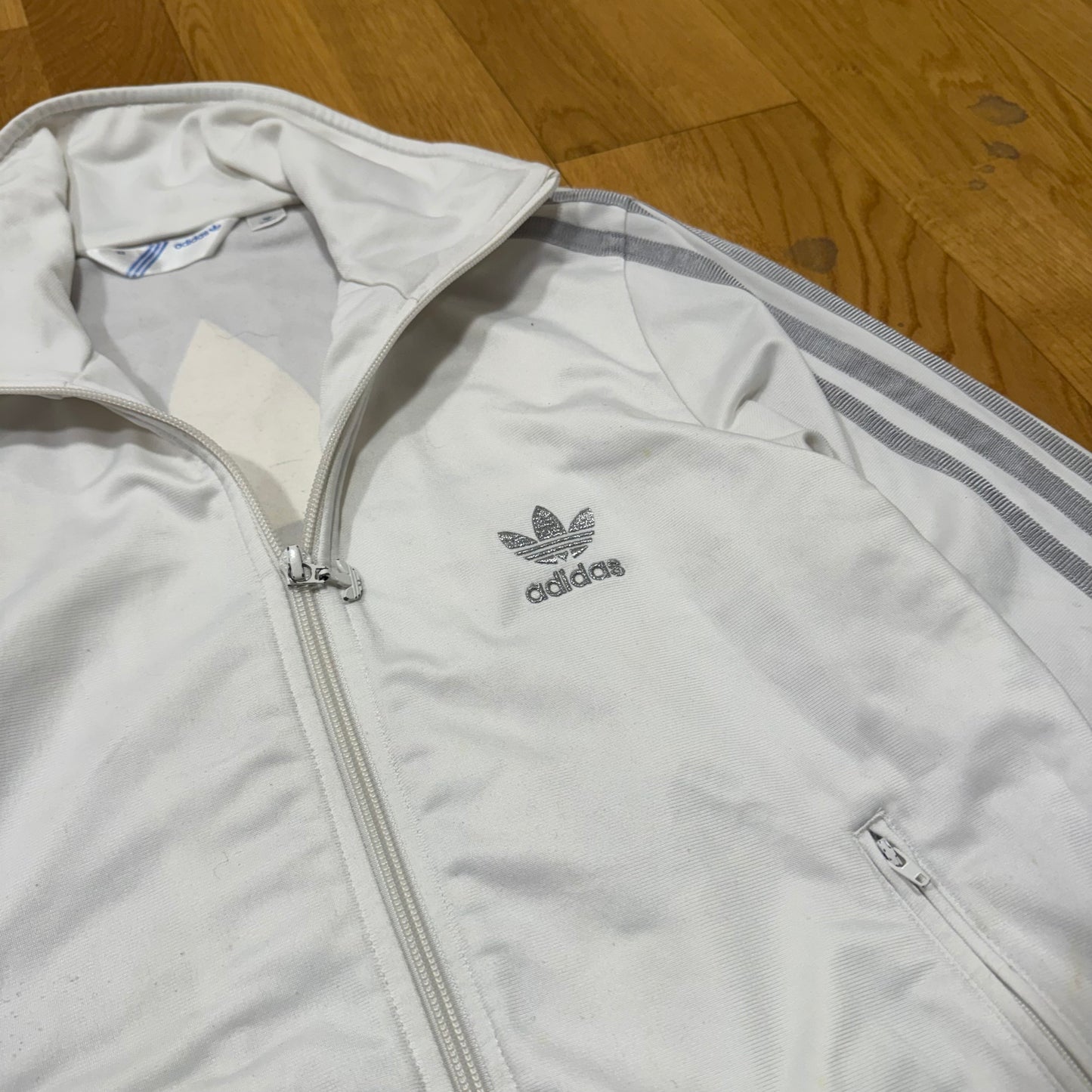 Adidas Firebird white y2k track jacket