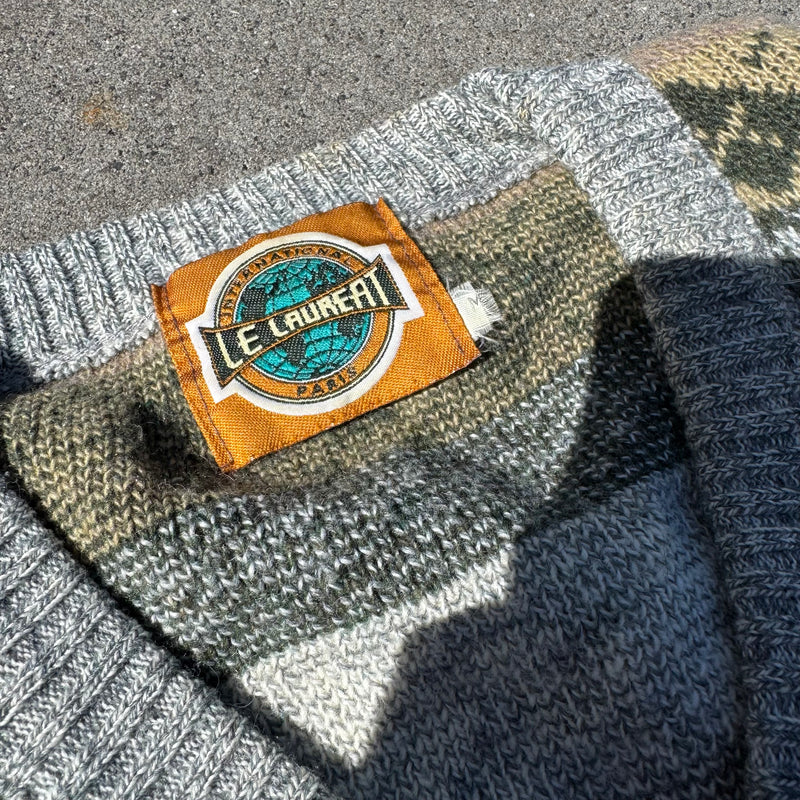 Detailansicht: Sourced limited accessories and clothes Le Laureat beautiful vintage knit sweater – Logo, Nähte oder Material