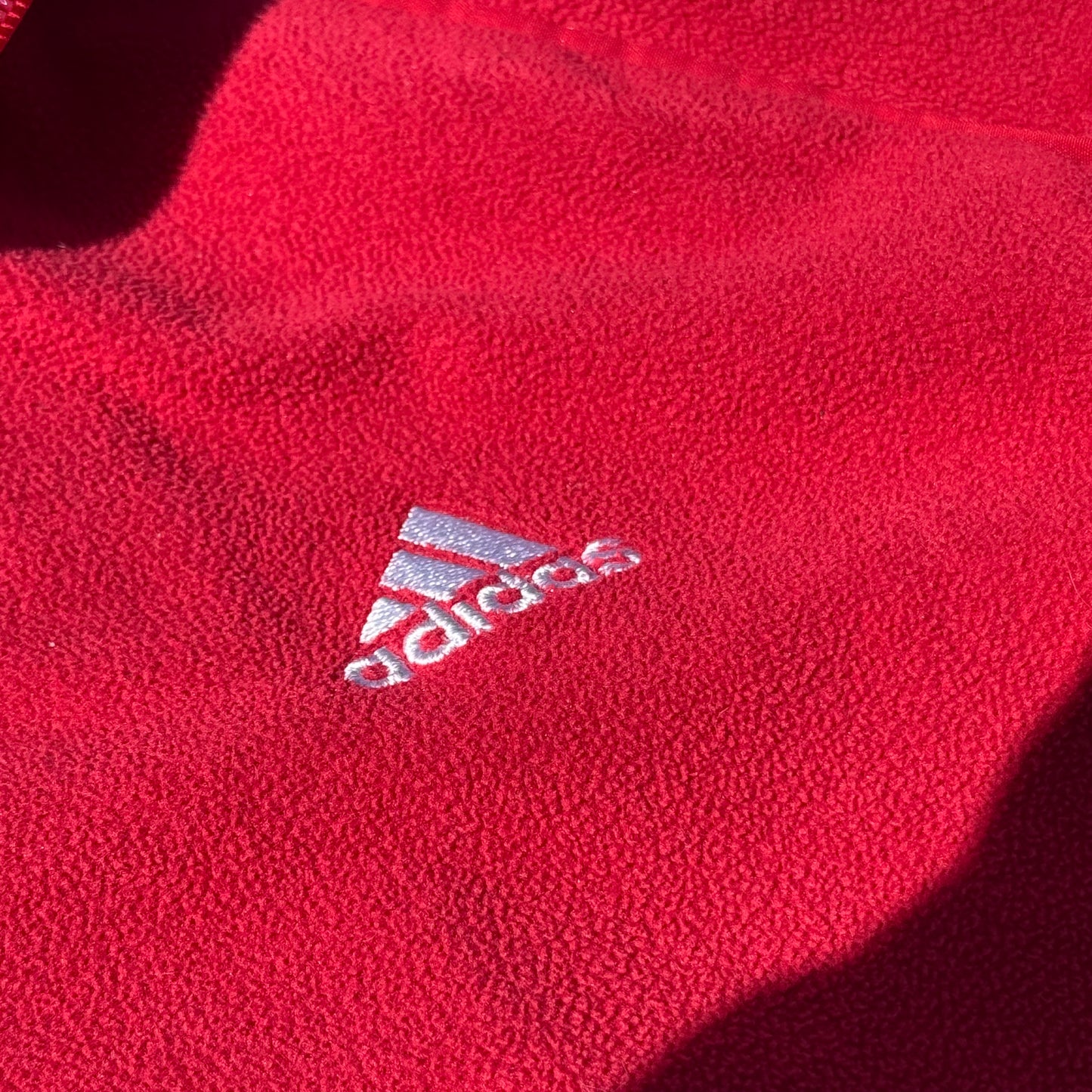 Adidas fleece jacket three stripes