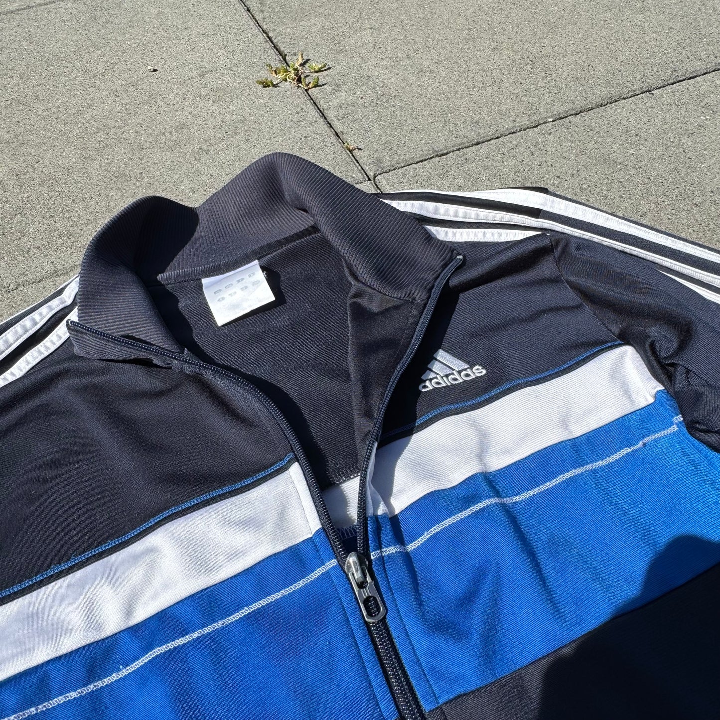Vintage Adidas blue track jacket