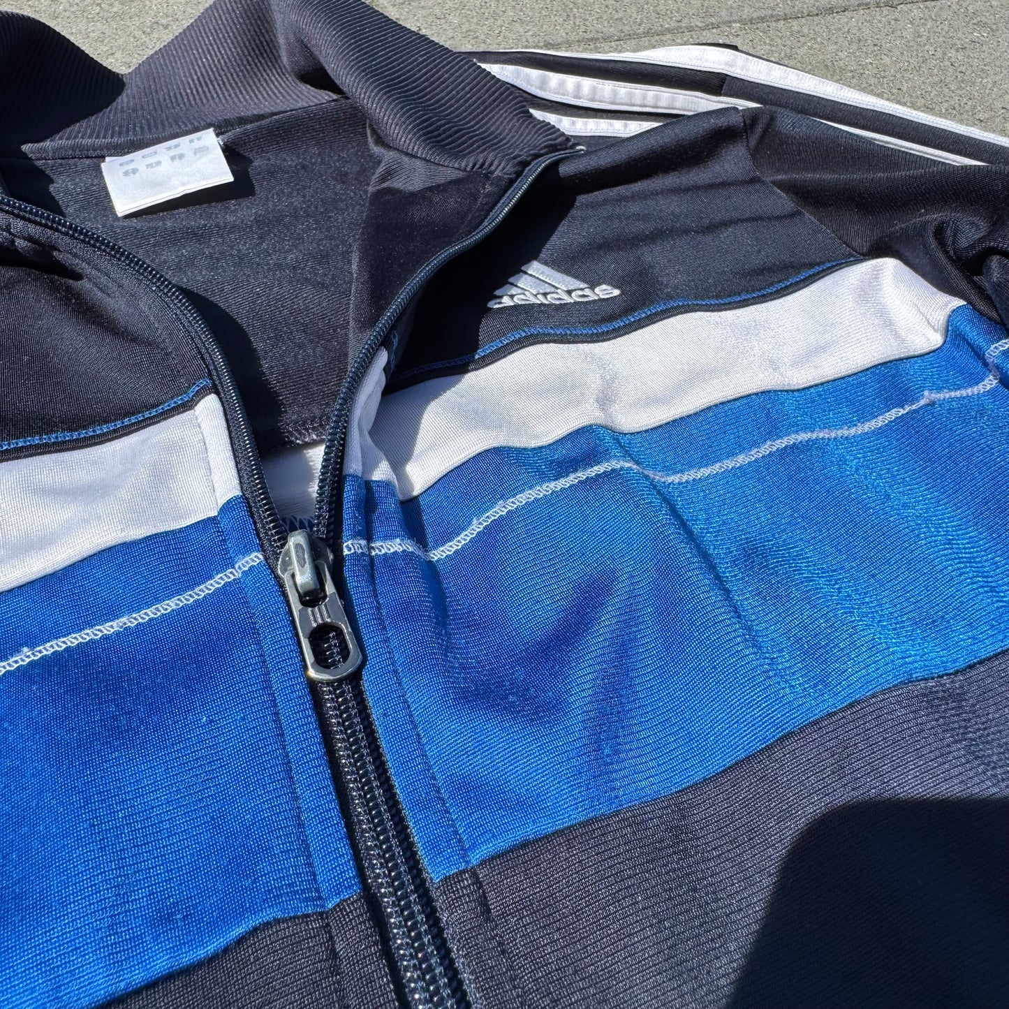 Vintage Adidas blue track jacket