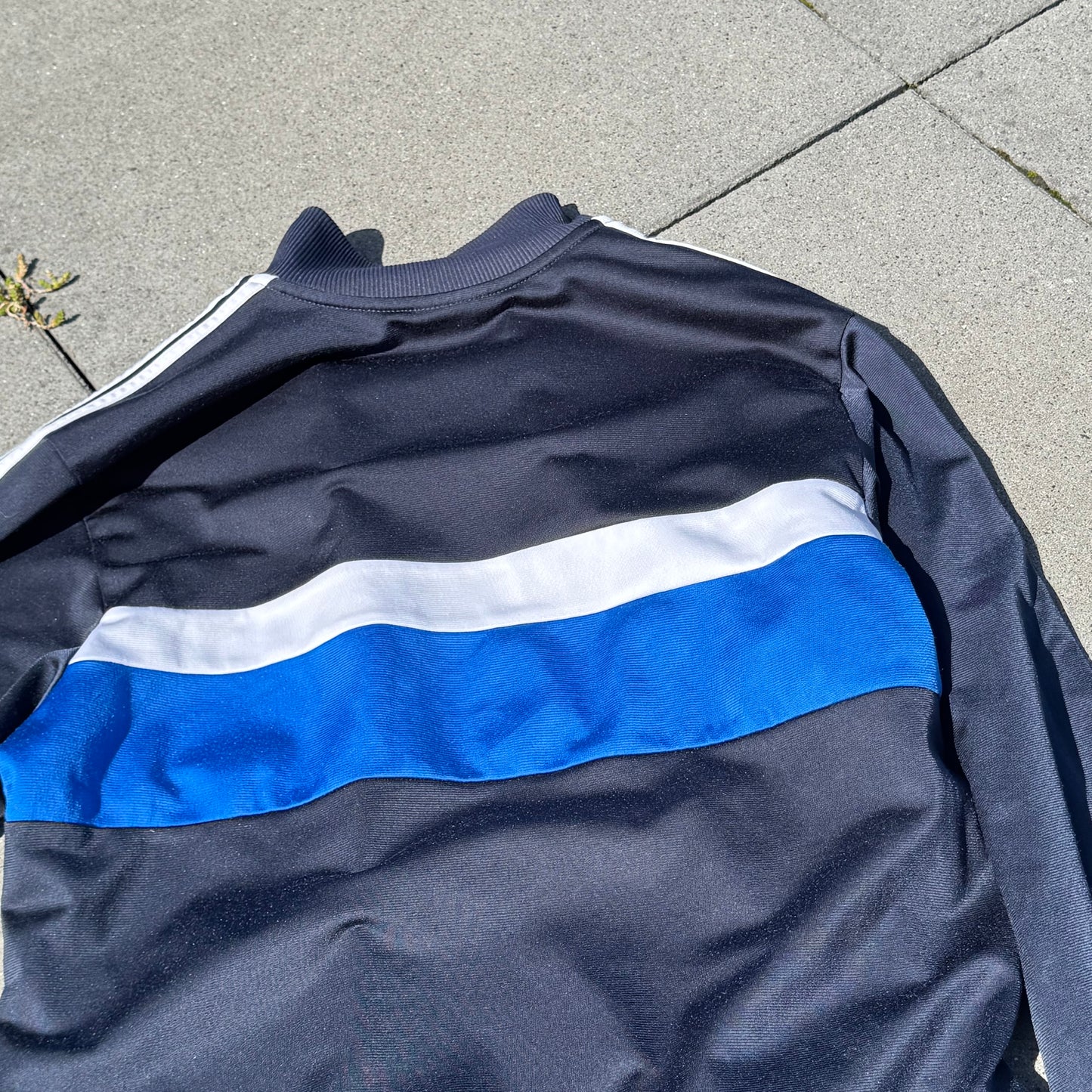 Vintage Adidas blue track jacket