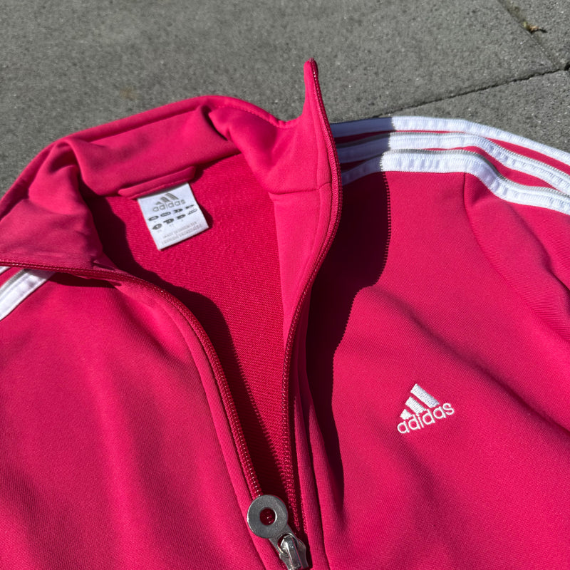 Detailansicht: Sourced limited accessories and clothes Adidas vintage pink three stripes track jacket – Logo, Nähte oder Material