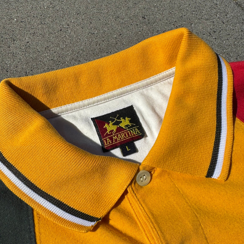Detailansicht: Sourced limited accessories and clothes La Martina Montenegro Bay poloshirt – Logo, Nähte oder Material