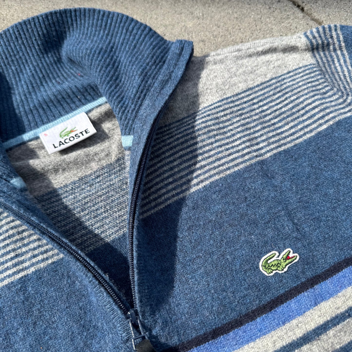 Vintage Lacoste striped knitted sweatshirt