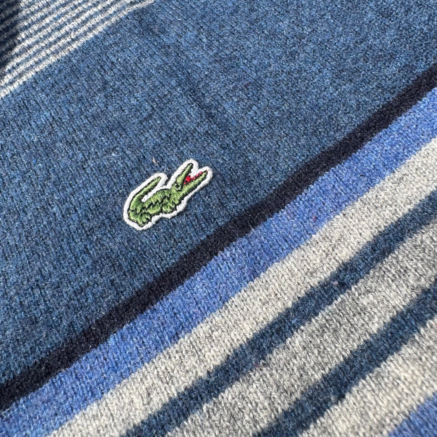 Vintage Lacoste striped knitted sweatshirt