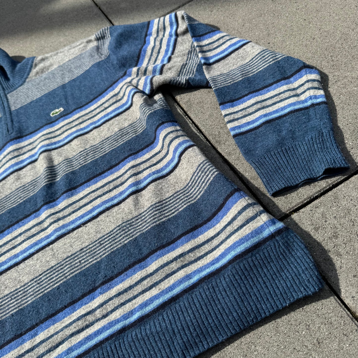 Vintage Lacoste striped knitted sweatshirt