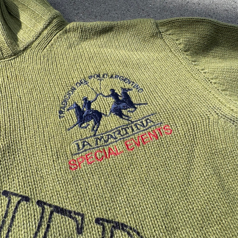 Detailansicht: Sourced limited accessories and clothes La Martina Verbier knitted sweater – Logo, Nähte oder Material