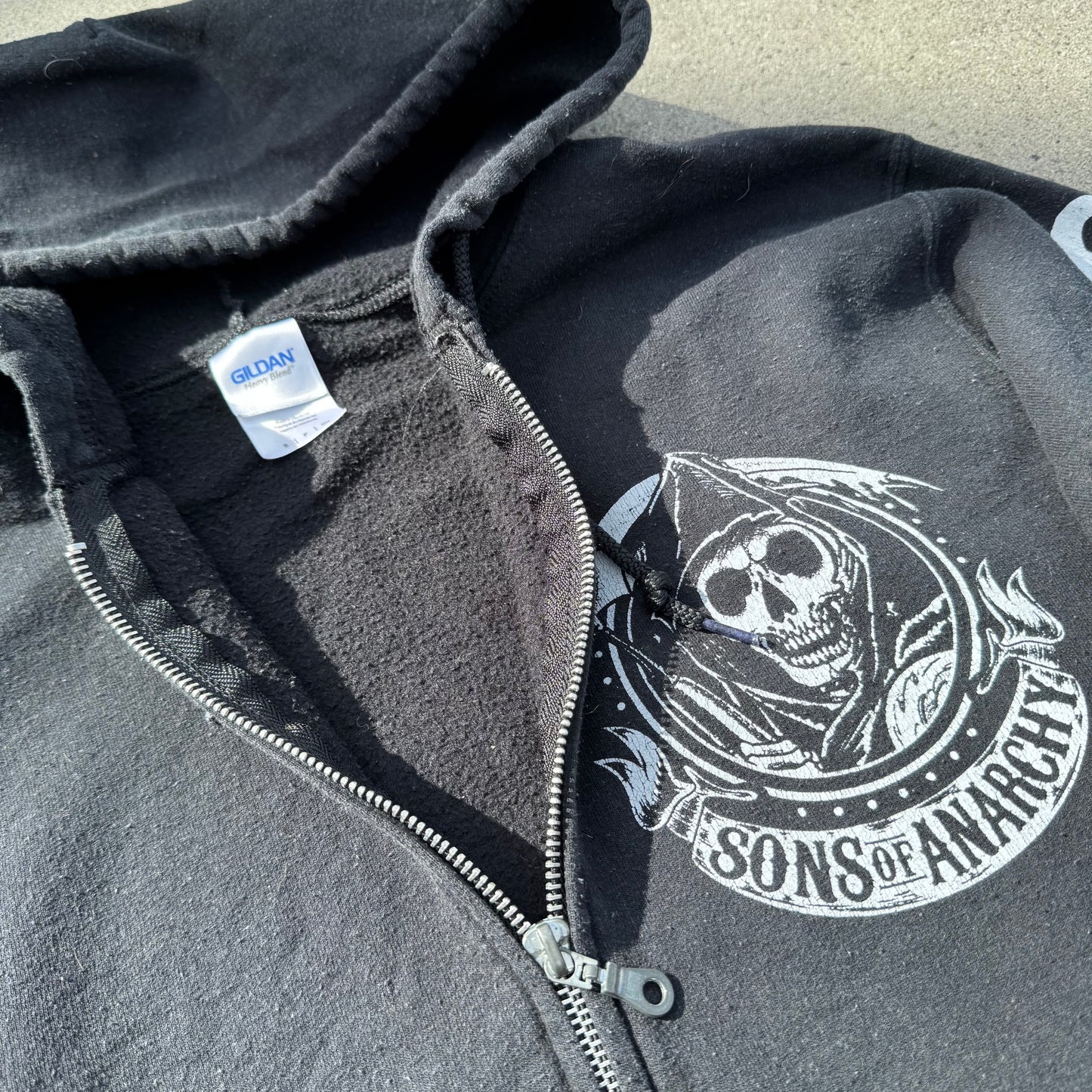 Sons of Anarchy black zip-up hoodie