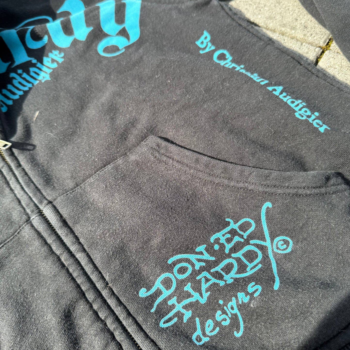 Ed Hardy graphic zipped hoodie