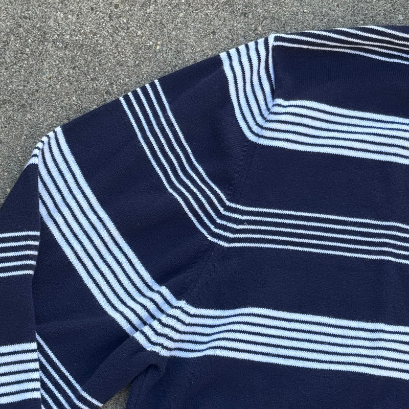 Detailansicht: Sourced limited accessories and clothes Lacoste vintage striped knit sweatshirt – Logo, Nähte oder Material