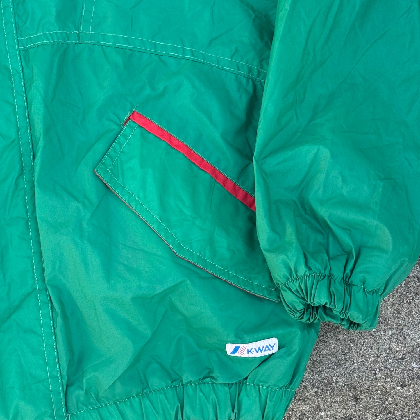 Kay-way green vintage rain jacket