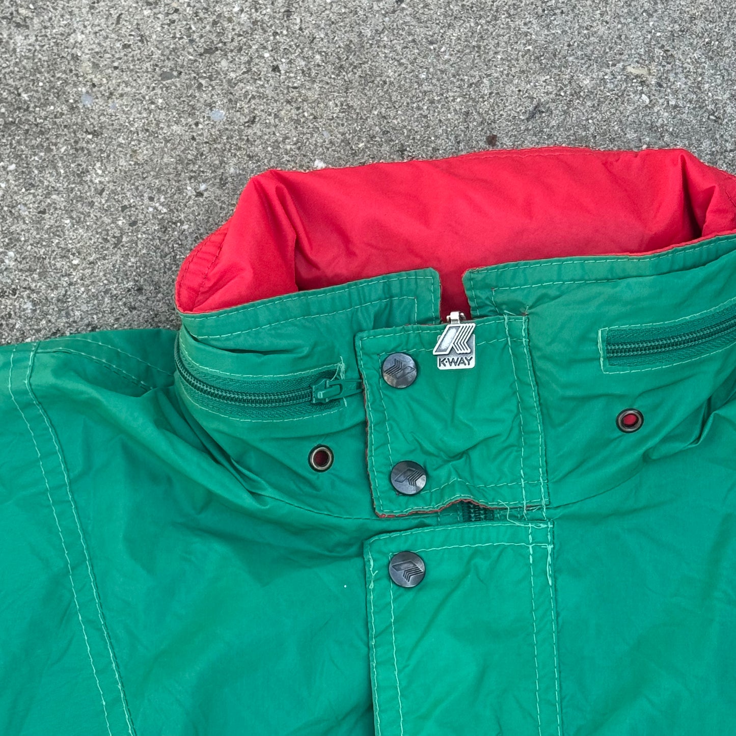 Kay-way green vintage rain jacket