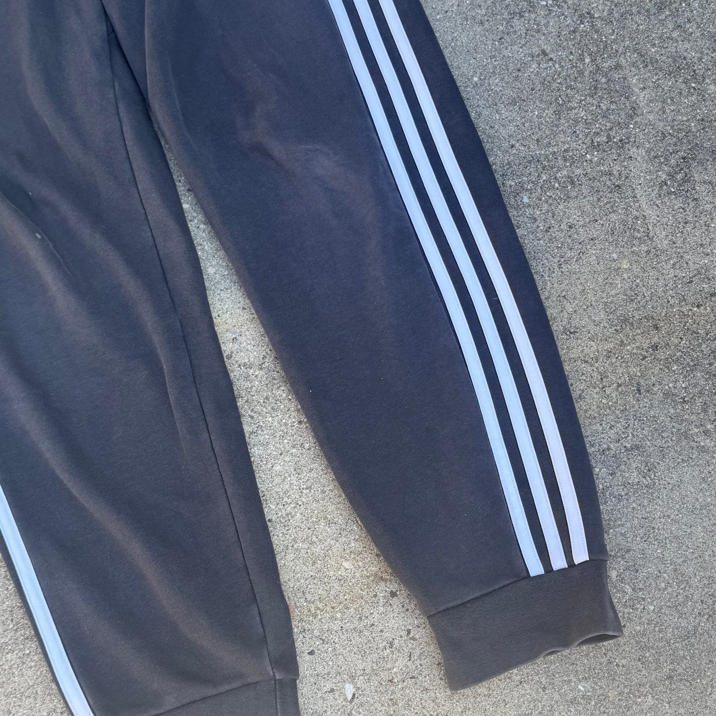 Adidas three stripes black sweatpants