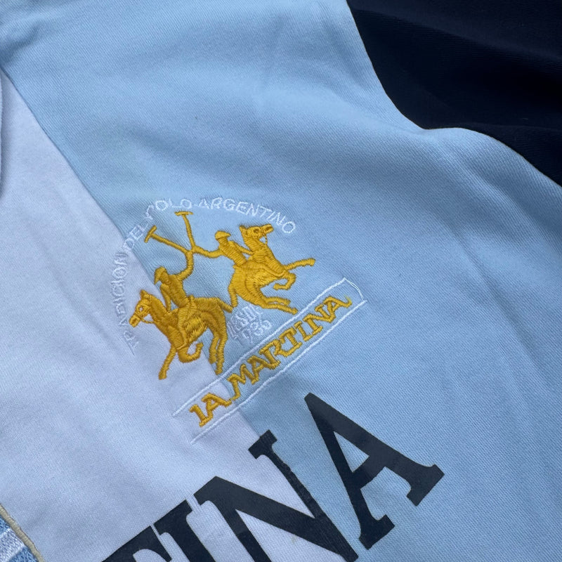 Detailansicht: Sourced limited accessories and clothes La Martina Argentina longsleeve polo – Logo, Nähte oder Material