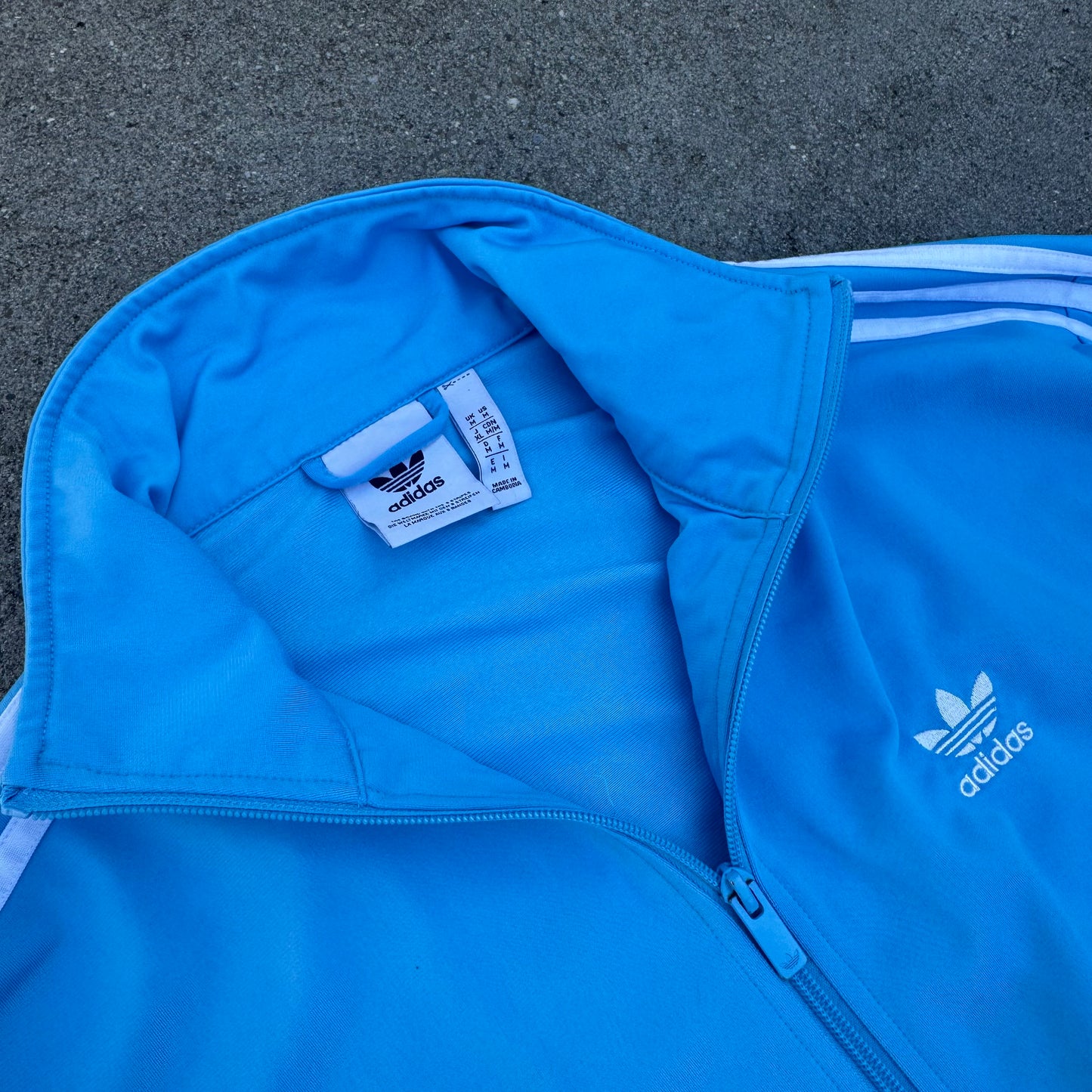 Adidas vintage skyblue track jacket
