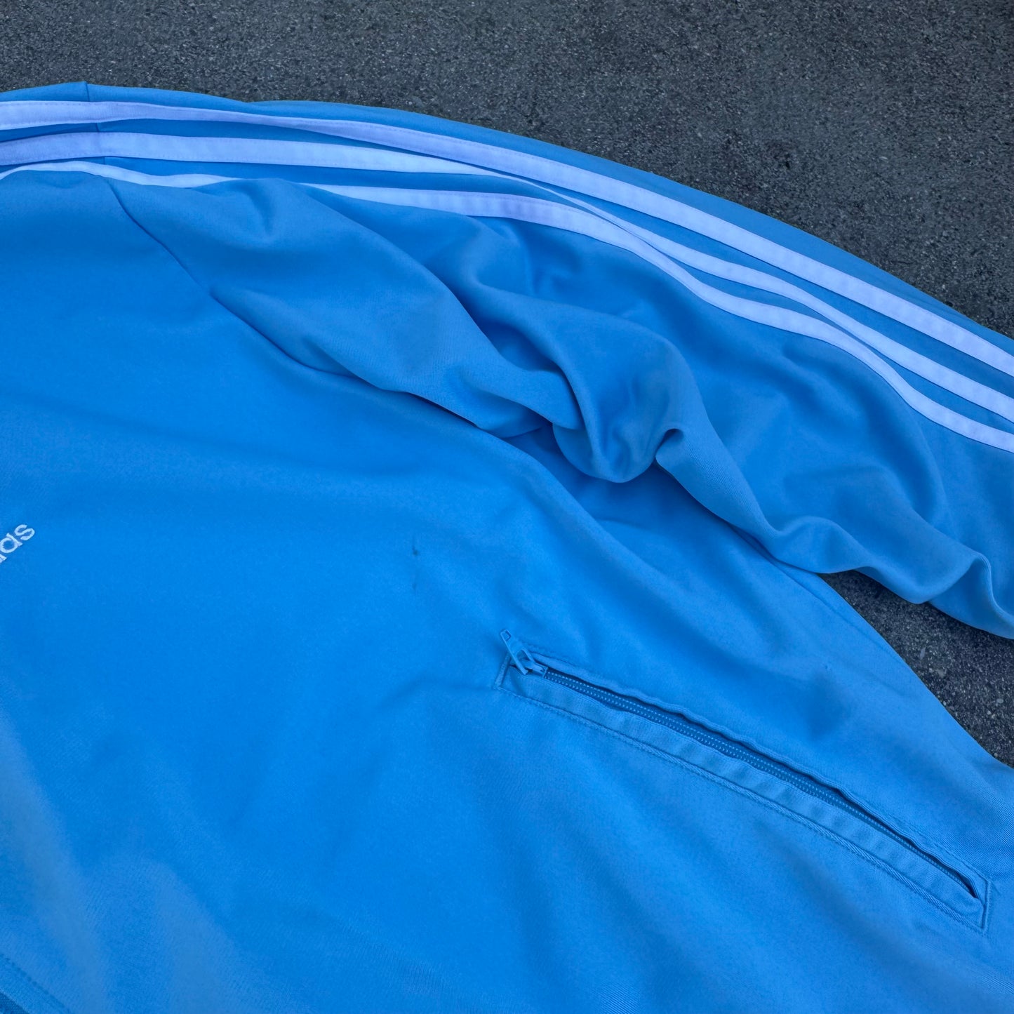 Adidas vintage skyblue track jacket