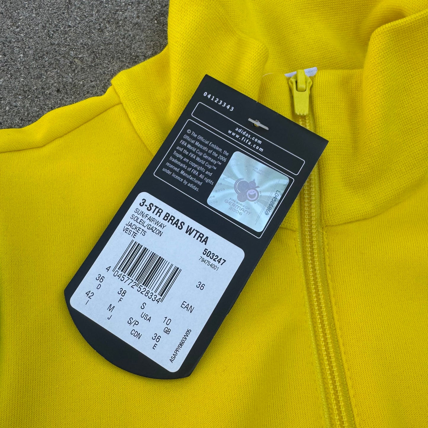 Adidas Brazil Worldcup 2006 track jacket