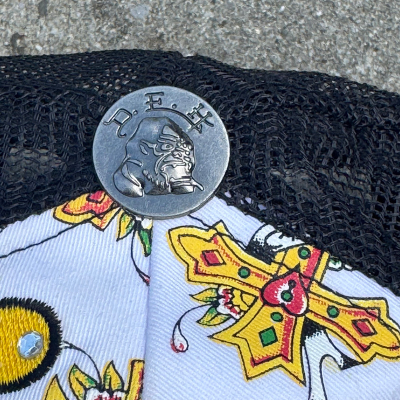 Detailansicht: Sourced limited accessories and clothes Ed Hardy vintage tattoo edition y2k cap – Logo, Nähte oder Material